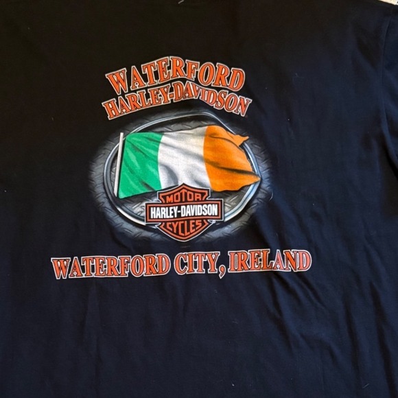 Harley-Davidson T-Shirt Mens XXL Black Waterford City Ireland Bar & Shield 2009 - Picture 4 of 4